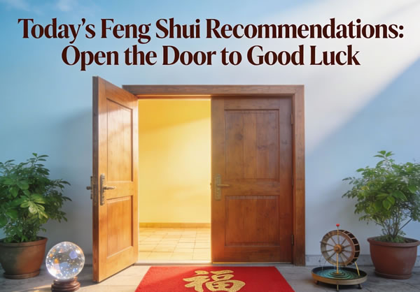Today's Feng Shui Recommendations: Open the Door to Good Luck