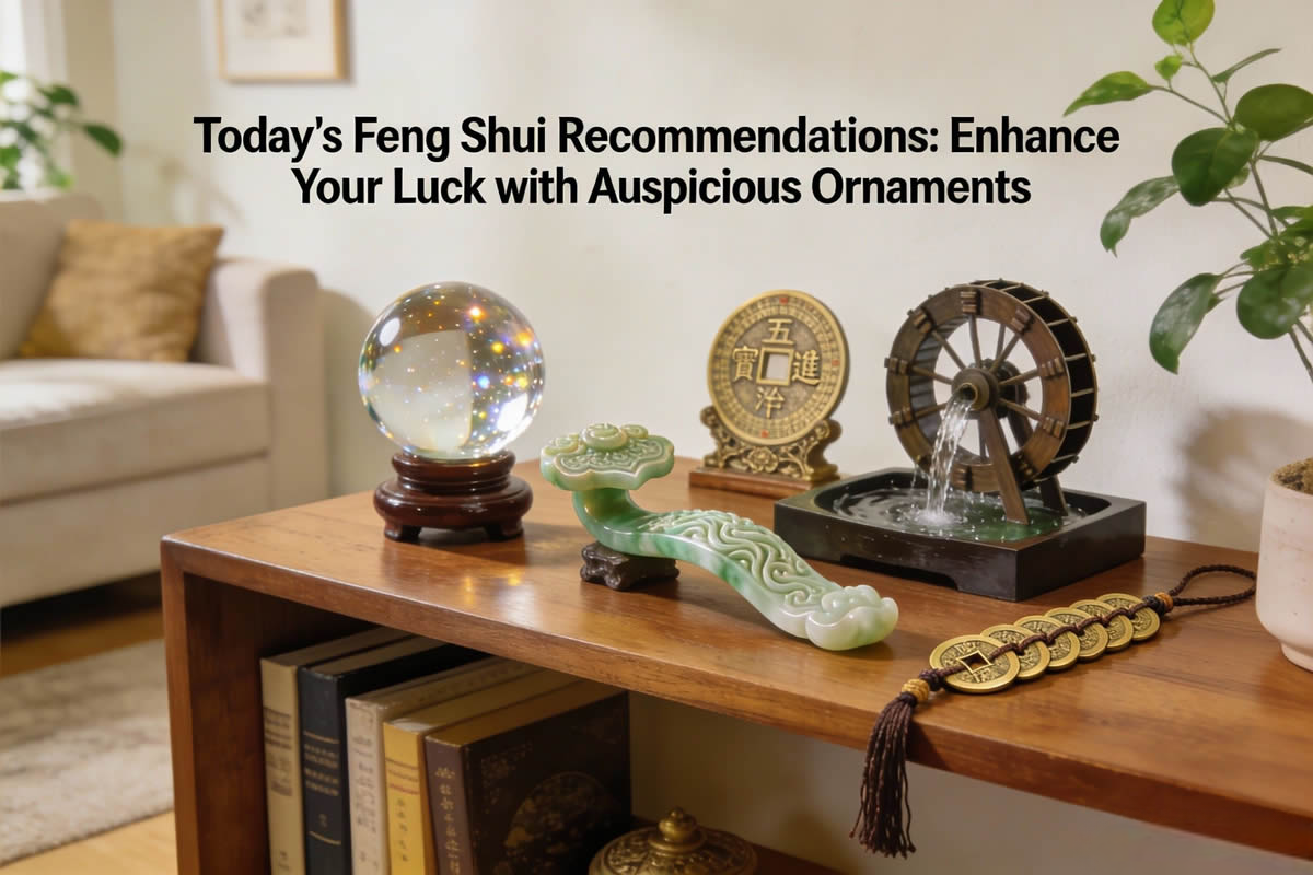 Today's Feng Shui Recommendations: Enhance Your Luck with Auspicious Ornaments